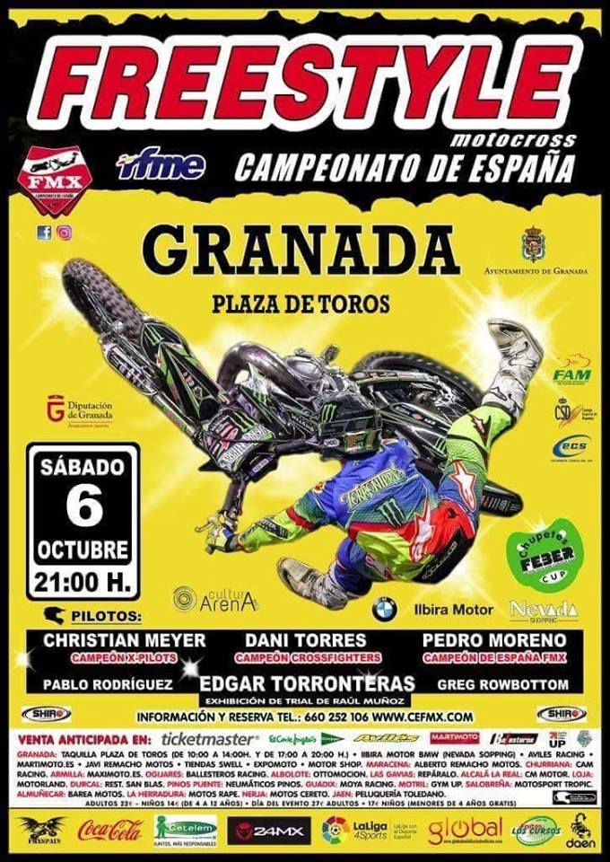 Nuevo sorteo de entradas para el Freestyle Motocross de Granada 2018